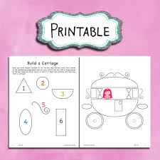 Build A Carriage Printable Worksheet For Kids Princess Etsy Kids Worksheets Printables Princess Activities Worksheets For Kids