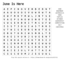 download word search on june is here