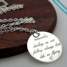 Save $2.00 with coupon (some sizes/colors) Inspirational Quote Necklace Custom Silver Pendant Engraved Disc Womens Gift Ebay