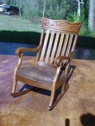 Antique Oak Wind Face Rocking Chair Hand Carved Quartersawn 1800 S Rocking Chair Antique Rocking Chairs Old Rocking Chairs