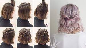 Hair tutorials for medium and long hair. Easy Half Up Hairstyles For Short Hair Tutorial Short Hair Tutorial Half Up Hair Hair Tutorial
