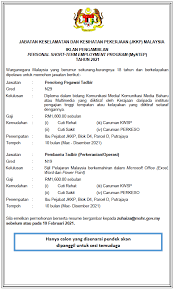 +603 8889 2443 emel : Permohonan Jawatan Kosong Personel Mystep Di Jabatan Keselamatan Dan Kesihatan Pekerjaan Jkkp Malaysia Kelayakan Spm Diploma