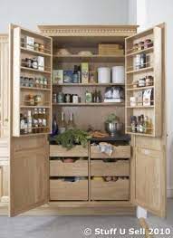 Oak Pantry Storage Cabinet Ideas On Foter In 2021 Freestanding Kitchen Kitchen Larder Units Kitchen Storage Units