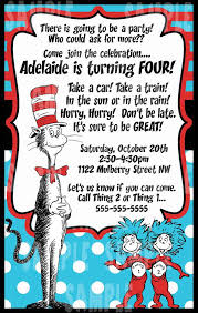 Dr Seuss Cat In The Hat Birthday Party Invitation Dr Seuss Birthday Party Seuss Party Party Invitations Kids