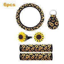 Its size and design also can be customized according to your requirements. 6 Pieces Sunflower Car Accessories Set Include Sunflower Steering Wheel Cover 1 Piece Keyring 2 Pieces Seat Belt Covers 2 Pieces Car Vent Walmart Com Walmart Com