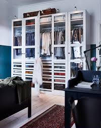 Pax Tyssedal Wardrobe Combination White White Glass 98 3 8x23 5 8x93 1 8 Ikea In 2020 Ikea Pax Ikea Pax Wardrobe