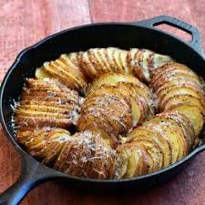 Hasselback Potatoes With Parmesan And Roasted Garlic Recipe Roasted Garlic Recipe Garlic Recipes Recipes
