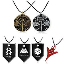 Ps4 Game Destiny 2 Iron Banner Leather Chain Pendants Bungie Airplane Logo Necklaces Letter Hunter Warlock Titan Drop Shipping Best Offer 0125 Cicig