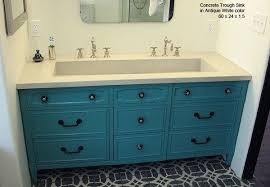 trough sink, blue vanity trough sink