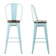 Product description devoko tolix black and antique gold metal chairs (set of 4) change your living or dining room style into an industrial, casual and stylish look.perfect for every room in your life. Devoko Metal Indoor Outdoor Chairs Distressed Style Kitchen Dining Chairs Stackable Side Chairs With Back Set Of 4 Blue Pricepulse