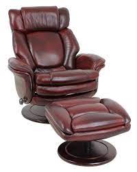 barcalounger lumina ii traverse burgundy pedestal chair and ottoman leather lounge chair leather lounge recliner with ottoman
