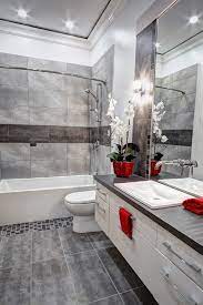 Marble white and grey backsplash. Bathroom Showroom 2015 Contemporary Bathroom Ottawa By Distinctive Bathrooms And Kitchens Houzz