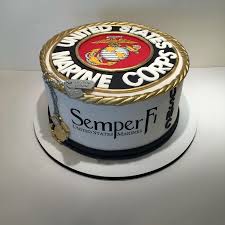 Usmc Birthday Cake In 2020 Marine Cake Marine Corps Cake Usmc Birthday