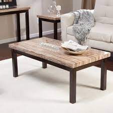 Walker edison cora modern round faux marble top coffee table with x base, 36 inch, white faux marble and gold 4.3 out of 5 stars 4,411 $131.99 $ 131. Contemporary Espresso Solid Wood Coffee Table With Faux Marble Top Fastfurnishings Com