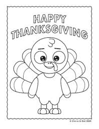 Truly a great purchase read more. Cartoon Thanksgiving Turkey Coloring Page By Circle And Dot Tpt