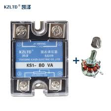 Ssr 80va Adjustable High Voltage Regulator Solid State Relays 25 480vac Single Phase Mini Rele 220v 12v 80a 1 Pc Potentiometer High Voltage Electricity Relay