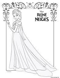 Coloriage Elsa Et Sa Robe De Glace Frozen Disney Dessin La Reine Des Neiges A Imprimer