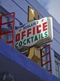 Scolari S Office Cocktails Bar Signage Dive Bar Retro Signage