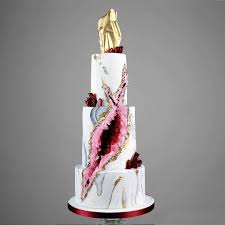 Pin By Darling Display On Wedding Cake Red Burgundy Geode Cake Wedding Geode Cake Cake Decorating Tutorials