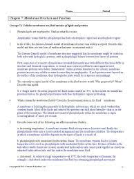 Membrane Structure And Function Worksheet C9e Answers Active Reading 07 Cell Membrane Membrane Structure Structure And Function Membrane