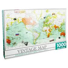 1000 piece jigsaw puzzle strategy. Vintage Map 1000 Piece Jigsaw Puzzle The Works