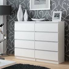 Home affaire kommode »irma«, mit dekorativen fräsungen, breite: Kommode Mit 8 Schubladen 120cm Sideboard Weiss Anrichte Holz Kaufen Bei Hood De