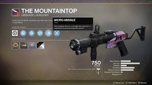 Jul 29, 2021 · your ascent through the arcology will lead you across the path of the most impressive enemies but also unexpected alliances. How To Get The Mountaintop In Destiny 2 Shacknews