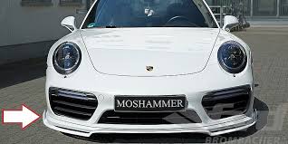 We get a larger carbon fiber rear diffuser, extra air vents in the bumper, a modified apron, and a new carbon rear spoiler. Front Chin Spoiler 991 1 Turbo S And 991 2 Turbo S Moshammer Evo 2
