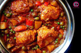 Chicken Afritada Spanish Style Chicken Stew Recipe Stew Recipes Chicken Afritada Recipe Stew Chicken Recipe