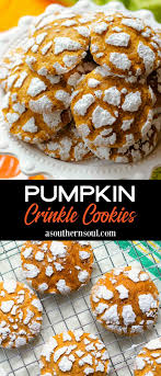 Pumpkin Crinkle Cookies A Southern Soul Crinkle Cookies Crinkle Cookies Recipe Pumpkin Dessert