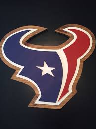 Houston texans logo wall decal | shop fathead® for houston. Texans 3 D Logo Sign Houston Texans Wall Decor Hand Made By Kate Hall Hand Painted Signs Hand Painted Wood Sign Painted Signs