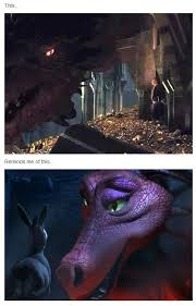 Smaug Bilbo Donkey Dragon Lol Donkey And Dragon The Hobbit Great Movies