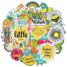 Personalise your laptop, planners with unique and quality stickers. Cute Vsco Aesthetic Stickers 57pcs Positive Lovely Trendy Sticker For Laptops Hydro Flasks Water Bottle Hydroflask Phone Case Skateboard Yellow Pink Waterproof Decals For Kids Teens Visco Girs Pricepulse