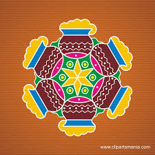 Place the dots in the template required, draw the lamps on the four corners. Pongal Pulli Kolam Step By Step 3 15 Pulli 1 Varai Ner Pulli Kolam Step By Step