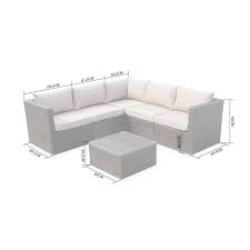 Online shopping for garden furniture sets from a great selection at garden & outdoors store. Siena 5 Seater Rattan Garden Sofa Set Aluminium Frame Black Grey