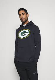 Men's green bay packers printed hoodie 1229. Nike Performance Nfl Green Bay Packers Prime Logo Therma Hoodie Sweatshirt Black Schwarz Zalando De