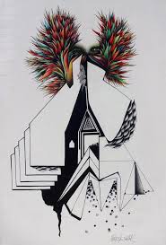 Black And White Art With Red Accents This Item Is Unavailable Geometric Art Colorful Feathers Modern Art