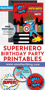 I have to admit, these can be a bit alarming when you aren't expecting them. Free Superhero Birthday Party Printables