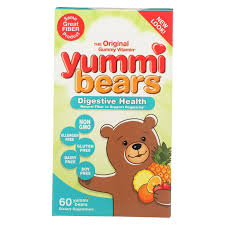 Hero Nutritionals Yummi Bears Fiber Supplement For Kids 60 Gummies Vitamin C And Zinc Organic Fruits And Vegetables Vitamins