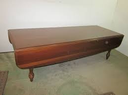 Be sure to watch our walk around video at crazefurniture dot com. Vintage Ethan Allen Cherry Drop Leaf Coffee Table On Popscreen