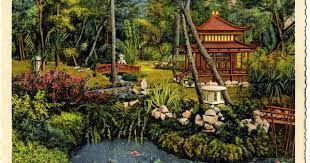 Japanese Garden Eagles Nest Rosary Road Clearwater Belleair Florida Postcard Asian Garden Japanese Garden Florida Postcard