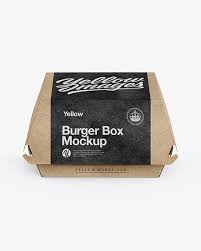 Box Packaging Mockup Free Matte Cosmetic Jar With Box Mockup In Jar Mockups On Yellow Images In 2020 Burger Box Box Mockup Mockup Free Psd