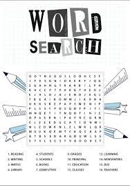 Free Printable Word Search A Fun School Related Find A Word For Students To Complete Education Quotes For Teachers Education Motivation Printable Activities