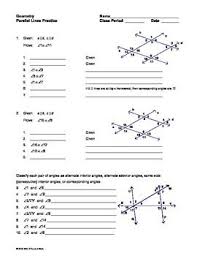 Parallel lines cut by a transversal. Free Parallel Lines With Transversals Extra Practice Worksheet Teaching Geometry Teaching Math Middle School Math Classroom