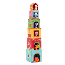 6 Cubes Imagiers Topanifarm Djeco Decor Ferme Jouet Fille Portique D Eveil
