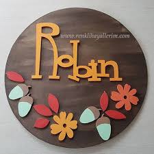 Ahsap Meyveli Pano Erkek Bebek Kapi Susu Decorative Plates Baby Shower Decor
