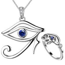 Pendant Eye Of Horus Ra Egyptian Amulet Sterling Silver 925 - Sunnyarmenia