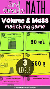 Grams Kilograms Liters And Milliliters Metric Activities Matching Game Volume Worksheets Volume Math Elementary Math Games