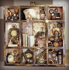 lenas welt steampunk shadow box art de boxer dans le vide cadre diy shadow box