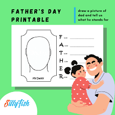 God took the strength of a mountain. Father S Day Portrait And Poem Silly Fish Learning